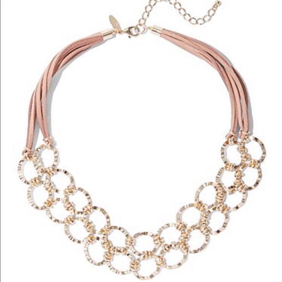 Jewelry - 2 Row gold open link statement necklace